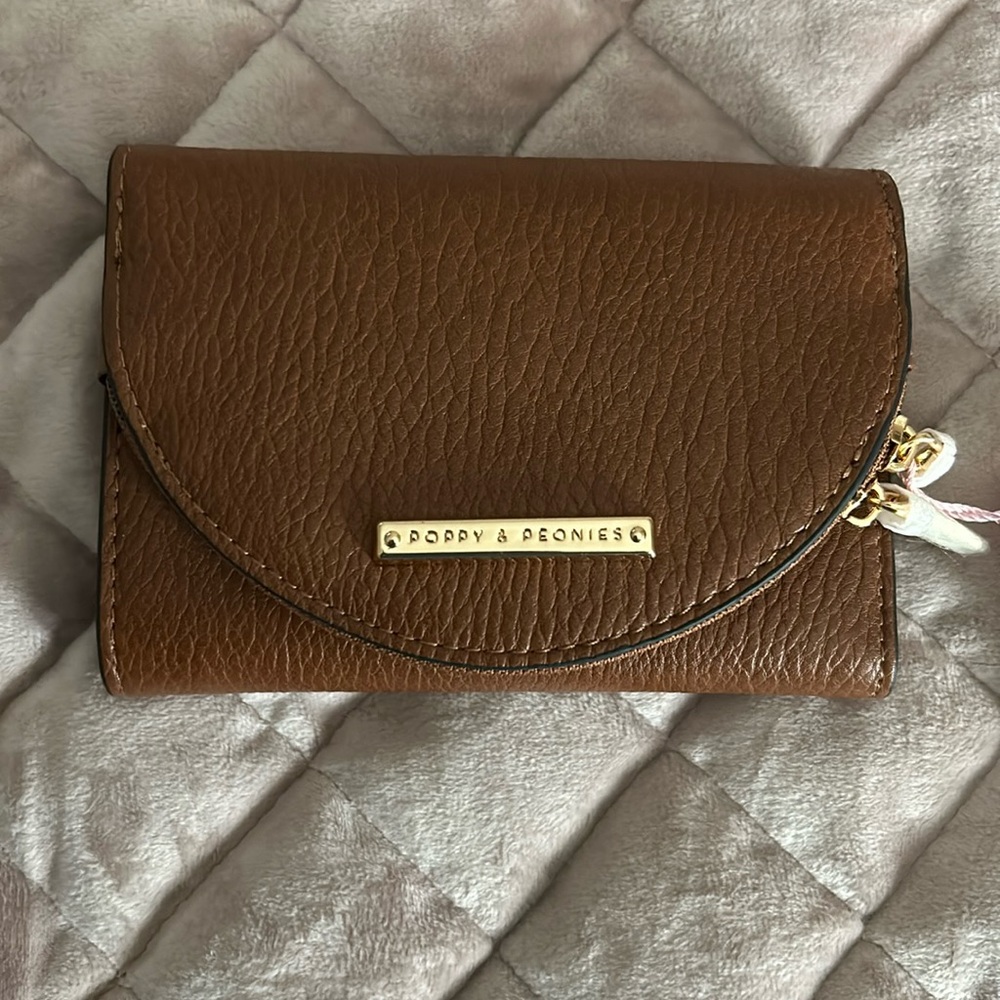 Poppy & Peonies Margaux wallet - dark brown